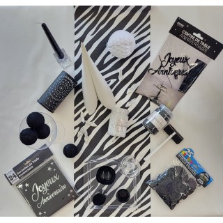 1 runner da tavolo in pelle scamosciata zebrata 28 cm x 3 m