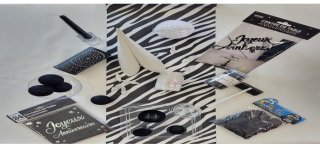 1 Tischläufer aus Zebra-Wildleder, 28 cm x 3 m