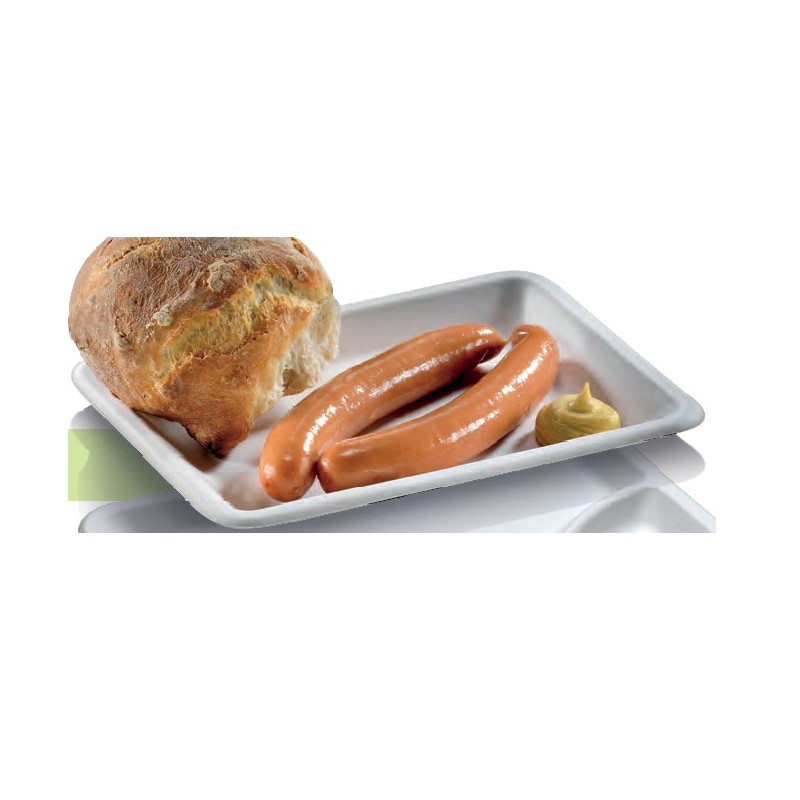 50 Barquettes à saucisse, canne à sucre – 20 x 15,2 cm, prof. 1,6 cm