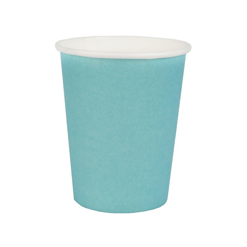 10 Gobelets Rainbow, en carton ,bleu ciel, ø 7.8 x 9.7 cm / 27cl 10 Gobelets Rainbow, en carton ,bleu ciel, ø 7.8 x 9.7 cm / 27cl