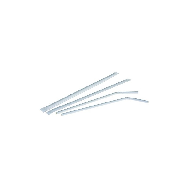 250 Pailles papier, flexibles avec coude, emballées naturesse 250 Pailles papier, flexibles avec coude, emballées naturesse