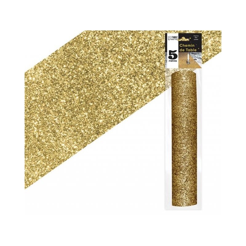 1 runner da tavolo con paillettes oro semplice 1 runner da tavolo con paillettes oro semplice