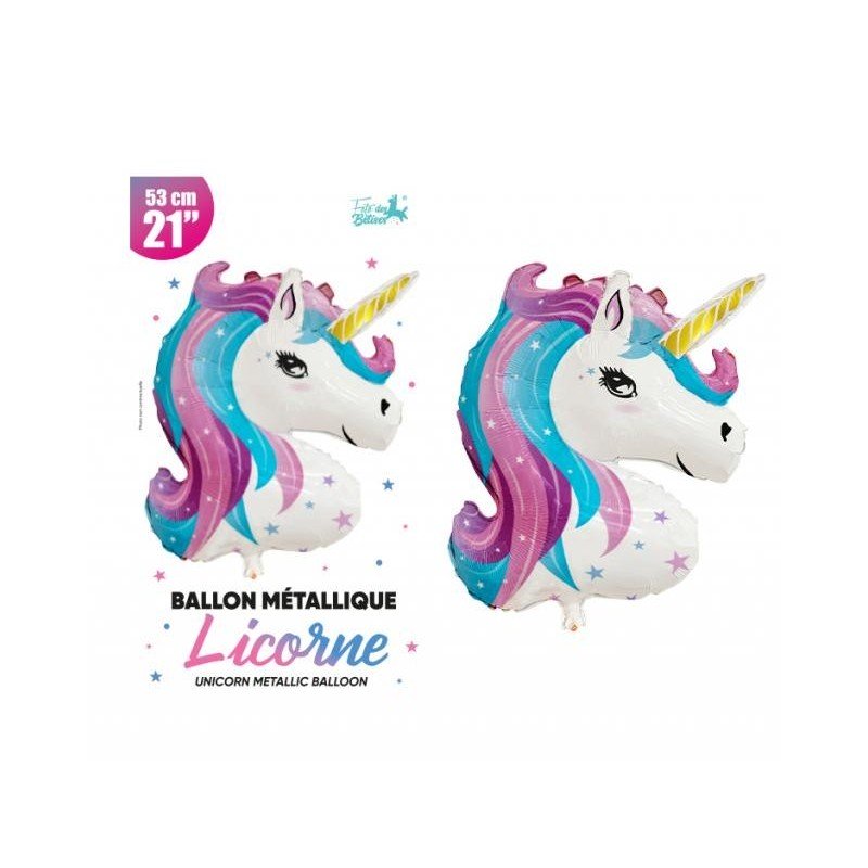 1 palloncino metallico Unicorno 53 cm
