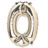 Gold Metallic Ballon Ziffer 0, 36cm