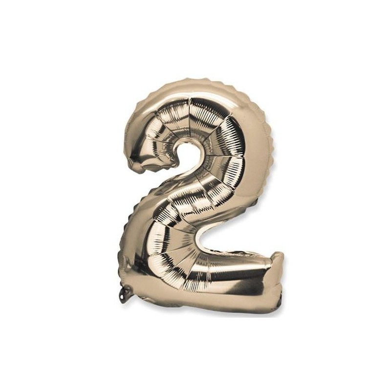 1 pallone di metallo, numero 2 oro  1 pallone di metallo, numero 2 oro