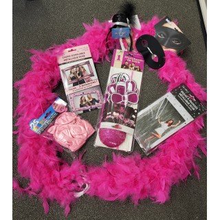 Kit Photo Booth de table festif, fuchsia, 8pces