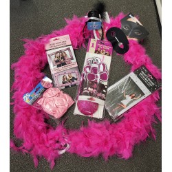 Kit Photo Booth de table festif, fuchsia, 8pces