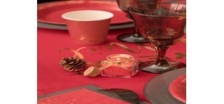 Bougie de Noël en pot, scintillant, rouge 