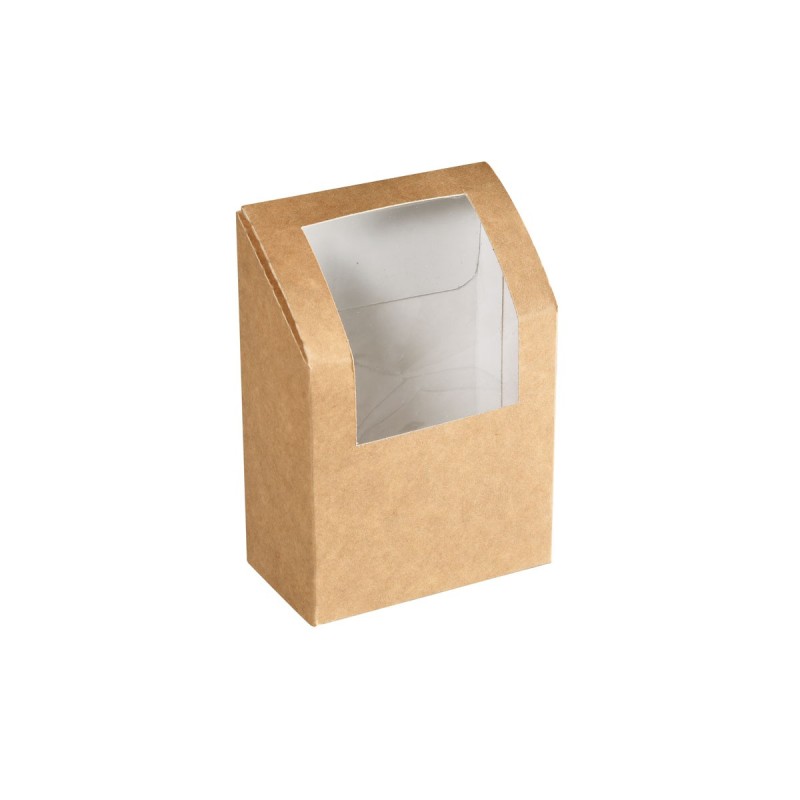 50 Boîtes wrap avec fenêtre 550 ml Marron 1-Comp 50 Boîtes wrap avec fenêtre 550 ml Marron 1-Comp