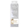 4 bougies étoile métallisées blanc 4 bougies étoile métallisées blanc