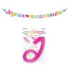 Ghirlanda con lettere metalliche multicolore 6m “Joyeux Anniversaire” Ghirlanda con lettere metalliche multicolore 6m “Joyeux Anniversaire”
