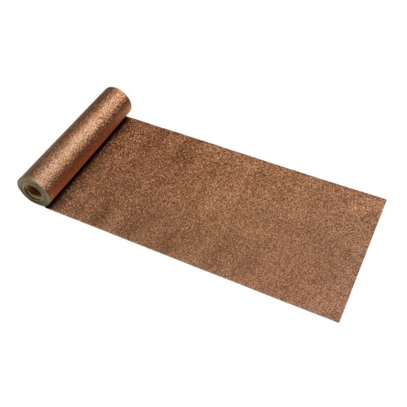 Chemin de Table paillettes prenium chocolat 30cm x 5m Chemin de Table paillettes prenium chocolat 30cm x 5m