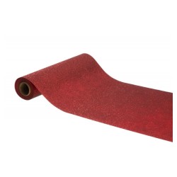 Runner da tavolo con paillettes premium rosso  30 cm x 5 m