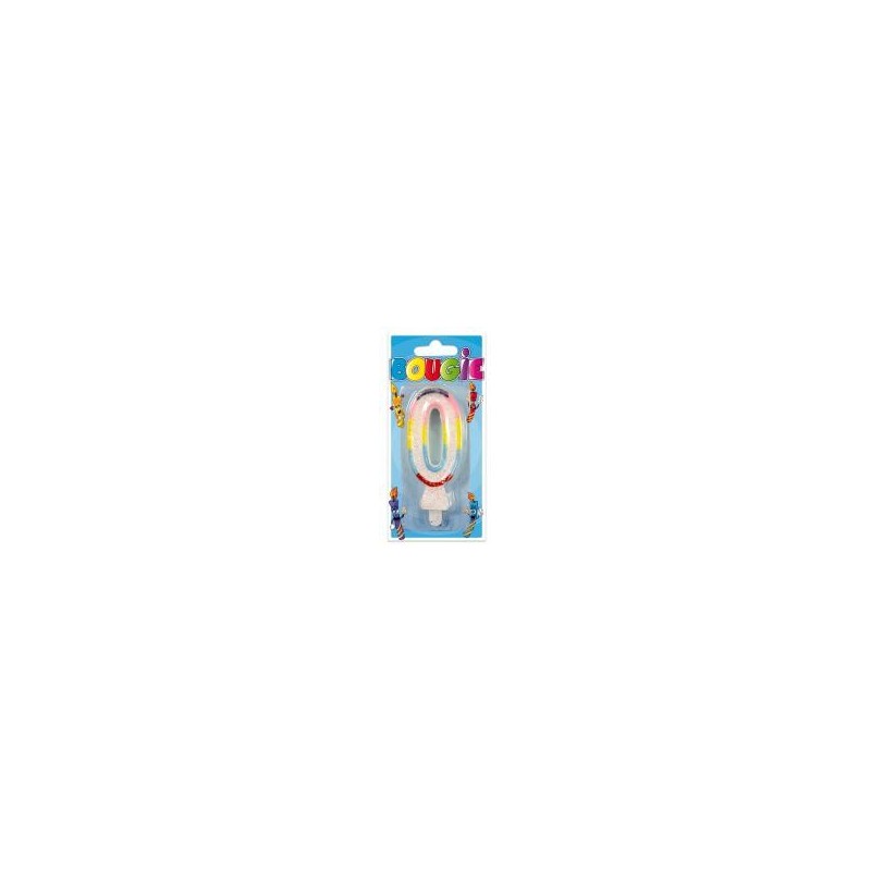 Bougie blister chiffre  0