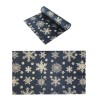 1 Runner da tavolo in velluto fiocco di neve blu scuro/metallo dorato 28 cm x 3 m 1 Runner da tavolo in velluto fiocco di neve blu scuro/metallo dorato 28 cm x 3 m