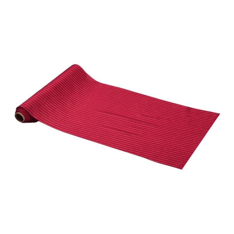 CHEMIN DE TABLE VELOURS COTELE ROUGE DORE 28CM X 3M CHEMIN DE TABLE VELOURS COTELE ROUGE DORE 28CM X 3M