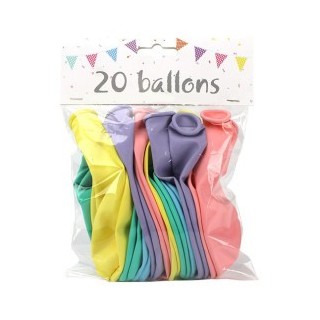 20 Palloncini in lattice pastello 25 cm