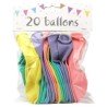 20 Palloncini in lattice pastello 25 cm