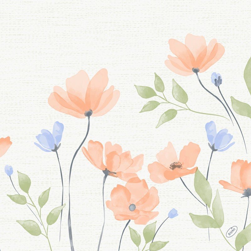 Serviette Bio Dunisoft 40 x 40 cm Bunny Bloom