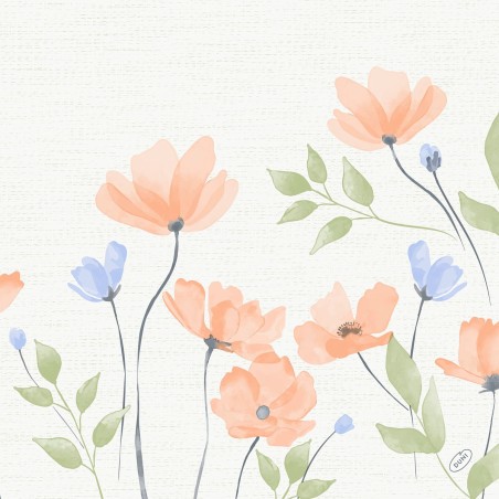 Serviette Bio Dunisoft 40 x 40 cm Bunny Bloom