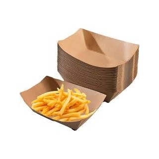 100 Chipschalen aus Karton 12 x 8.1 x 5,5 cm