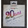 24 Serviettes, 20 Ans, 3 plis, 33 x33 cm multicolore 24 Serviettes, 20 Ans, 3 plis, 33 x33 cm multicolore