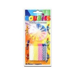 Candele con supporto colori assortiti