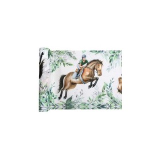 Chemin de table hippique 30cm x 5m