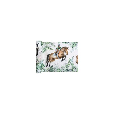 Chemin de table hippique 30cm x 5m