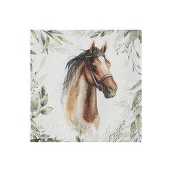 20 serviettes en papier hippique 33x33cm, 3plis