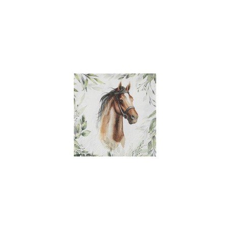 20 Pferde Papierservietten 33x33cm, 3-lagig