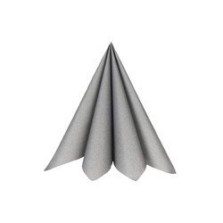 20 Serviettes rainbow, 40x40cm, argent