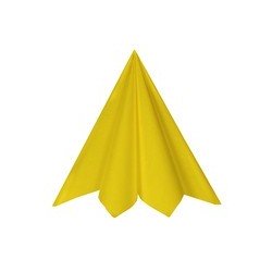 25 Serviettes rainbow, 40x40cm, jaune