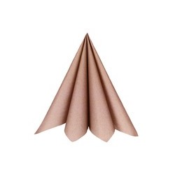 20 Serviettes rainbow, 40x40cm, rose gold