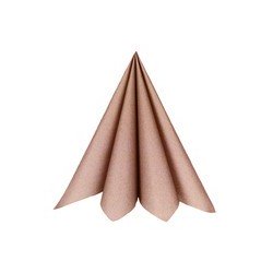 20 Serviettes rainbow, 40x40cm, rose gold