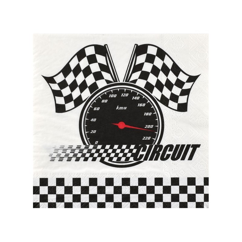 20 serviettes en papier Formule 1 33x33cm, 3plis 20 serviettes en papier Formule 1 33x33cm, 3plis