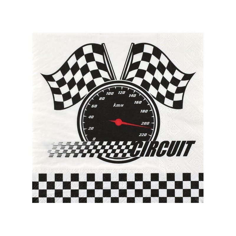 20 tovaglioli di carta Formula 1 33x33cm, 3 veli