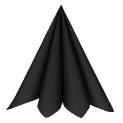 20 Serviettes rainbow, 40x40cm, noir