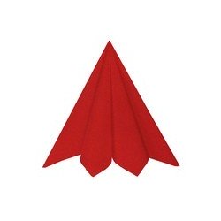 20 Serviettes rainbow, 40x40cm, rouge