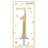 Candela numero 1 metallizzata oro