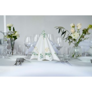 60 Serviettes Bio Dunisoft, 40 x 40 cm 1/4, Love Hearts