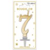 Bougie chiffre 7 métalique or Bougie chiffre 7 métalique or