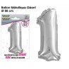 Ballon géant métallique Argent Chiffre 1