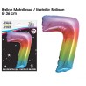 Ballon Métallique Multicolore 36cm chiffre 7 Ballon Métallique Multicolore 36cm chiffre 7