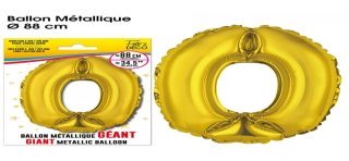 Palloncino gigante color oro metallizzato, 88 cm, numero 0