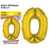 Ballon Géant Métallique Or, 88cm chiffre 0 Ballon Géant Métallique Or, 88cm chiffre 0