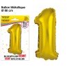 Riesiger Metallic-Goldballon, 88 cm, Nummer 1