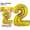 Palloncino gigante color oro metallizzato, 88 cm, numero 2 Palloncino gigante color oro metallizzato, 88 cm, numero 2
