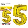 Palloncino gigante color oro metallizzato, 88 cm, numero 5 Palloncino gigante color oro metallizzato, 88 cm, numero 5
