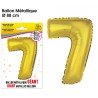 Ballon Géant Métallique Or, 88cm chiffre 7